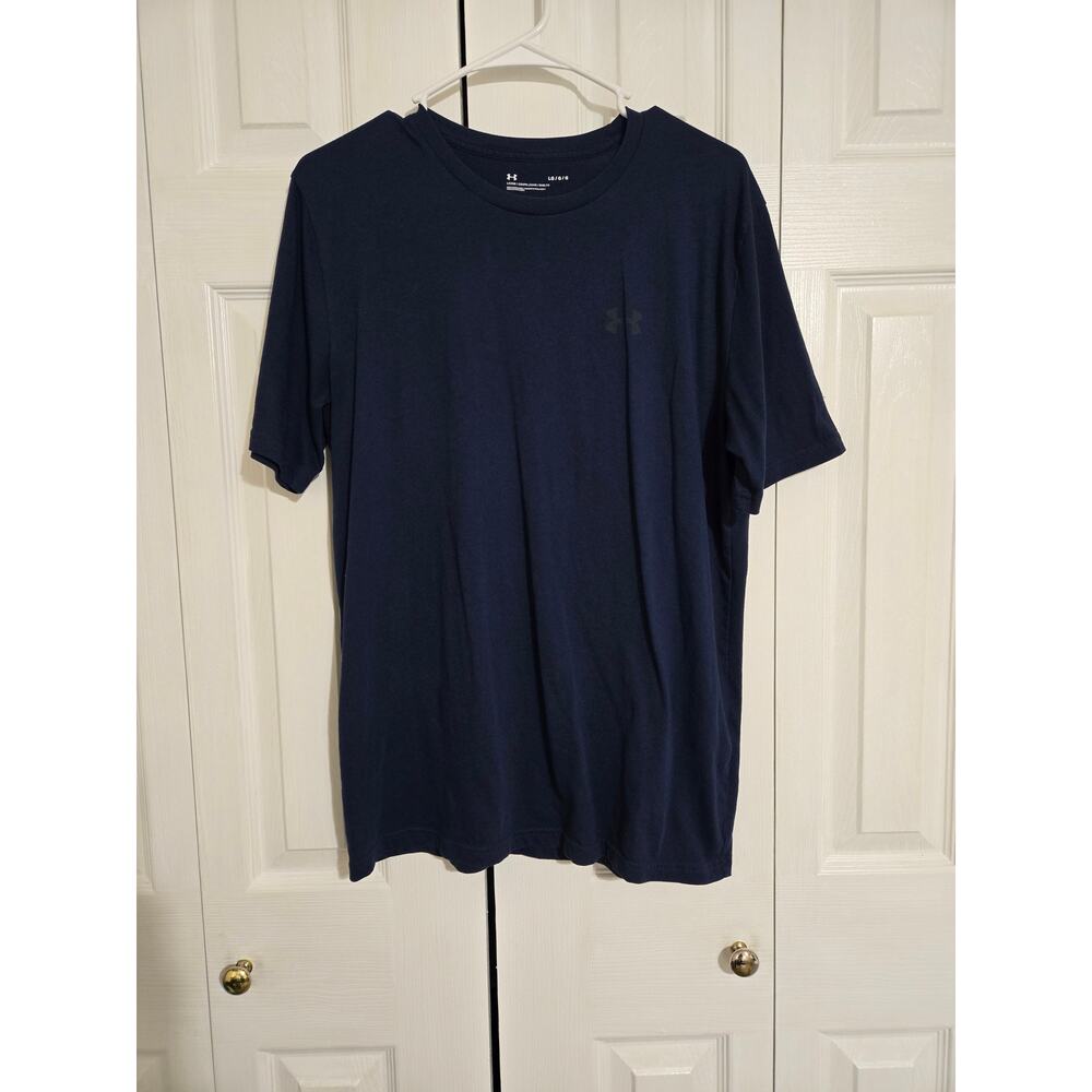 Under armour large men's loose fit navy blue basic athletic tee